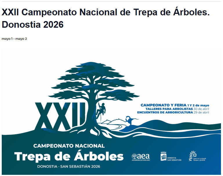 campeonato nacional de trepa de arboles 2026 San Sebastian